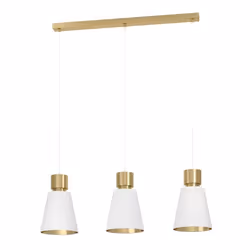 EGLO Aglientina, Supporto flessibile, Ottone, Bianco, Ottone, Bianco, Tessuto, Acciaio, Bianco, Interno