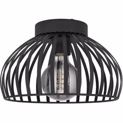 Collezione MOGANO IL CONTRASTO DELLA LUCE E IL NERO La plafoniera MOGANO 3 minimal ha una struttura in Acciaio Nero.. 1 luce  ...