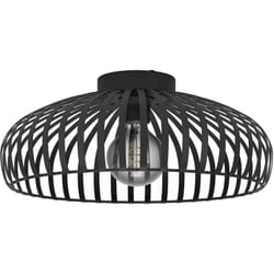 Eglo - Plafoniera Minimal Mogano 3 Acciaio Nero 1 Luce E27