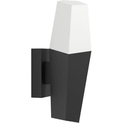 Eglo - Applique Esterno Moderna Farindola Acciaio Nero Policarbonato Bianco E27
