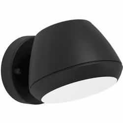 Collezione NIVAROLO STILE CURVO L'applique da esterni NIVAROLO è composto da una base in acciaio nero eparte luminosa in poli ...