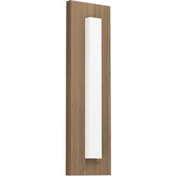 Applique Esterno Contemporanea Bitetto Acciaio Marrone Policarbonato Bianco Led