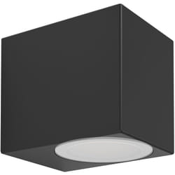 Applique Esterno Moderna Jabaga Policarbonato Nero Policarbonato Trasp Gu10