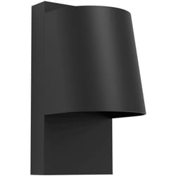 Applique Esterno Moderna Stagnone Alluminio Nero Gu10