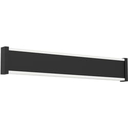 Eglo - Applique Esterno Moderna Neviano Acciaio Nero Policarbonato Bianco Led 38Cm