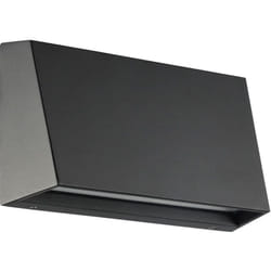Applique Esterno Moderna Spongano Alluminio Nero Policarbonato Trasp Led