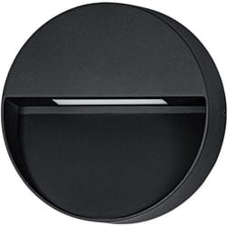 Eglo - Applique Tonda Esterno Maruggio Alluminio Nero Policarbonato Trasp Led