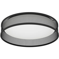 Eglo - Plafoniera Contemporanea Luppineria Acciaio Nero Luce Led Integrato 20W
