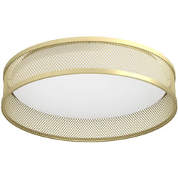Eglo - Plafoniera Contemporanea Luppineria Acciaio Ottone Opaco Luce Led Integrato 20W