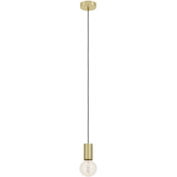 Eglo - Sospensione Contemporaneo Pozueta 1 Acciaio Ottone Spazzolato 1 Luce E27