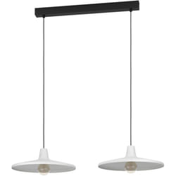 Eglo - Lampadario a Sospensione Contemporaneo Miniere Acciaio Nero Grigio 2 Luci E27