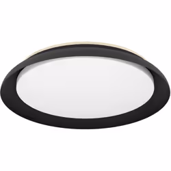 Collezione PENJAMO EFFETTO CIELO STELLATO La plafoniera PENJAMO 1 moderna ha una struttura in Acciaio Nero con diffusore in p ...
