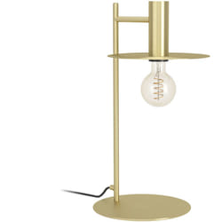 Lampada Da Tavolo Moderna Escandell Acciaio Ottone Spazzolato 1 Luce E27