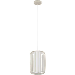 Eglo - Lampadario a Sospensione Minimal Terrarosa Piccolo Acciaio Sabbia 1 Luce E27