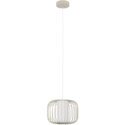 Lampadario A Sospensione Minimal Terrarosa Acciaio Sabbia 1 Luce E27