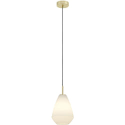 Eglo - Sospensione Moderna Caprarola Acciaio Ottone Spazzolato Vetro 1 Luce E27