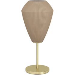 Eglo - Lampada Da Tavolo Moderna Caprarola Acciaio Ottone Spazzolato 1 Luce E27