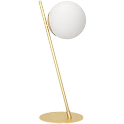 Eglo - Lampada Da Tavolo Minimal Rondo 4 Acciaio Ottone Spazzolato 1 Luce E27