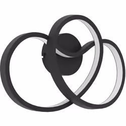Collezione GIANELLA LASCIATI AVVOLGERE DALLA LUCE Applique GIANELLA contemporanea ha una struttura in Alluminio Nero con diff ...