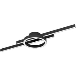 Eglo - Plafoniera Minimal Amandolo Alluminio Nero Luce Led Integrato 23,5W