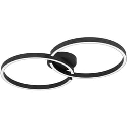 Eglo - Plafoniera Minimal Amandolo Alluminio Nero Luce Led Integrato 19,5W