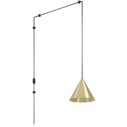Eglo - Lampadario a Sospensione Minimal Narices Acciaio Ottone Spazzolato 1 Luce E27