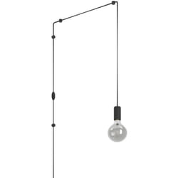 Eglo - Lampadario a Sospensione Minimal Pinetina Acciaio Nero 1 Luce E27