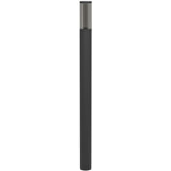 Eglo - Paletto Esterno Moderno Salle Alluminio Nero Policarbonato Trasp 1 Luce E27
