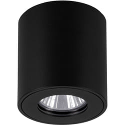 Plafoniera Esterno Moderna Torrecola Alluminio Nero 1 Luce Gu10