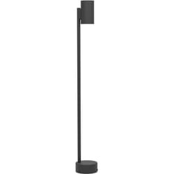 Eglo - Paletto Esterno Moderno Izzalini Acciaio Nero 1 Luce Gu10