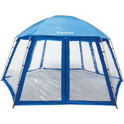 36425 - Tenda Copri Piscina in Materiale Impermeabile, con Finestra, 600 x 520 x 280 cm - Steinbach