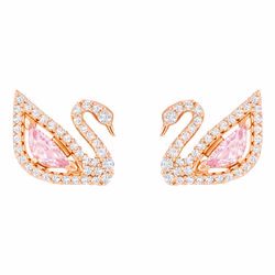 Swarovski Swan Orecchini a perno Metallo Rosa, Rose Gold - Vista aggiuntiva 4