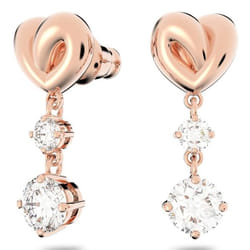 Swarovski 5517942 orecchino Orecchini a perno Metallo Rose Gold, Bianco