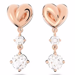 Swarovski 5517942 orecchino Orecchini a perno Metallo Rose Gold, Bianco
