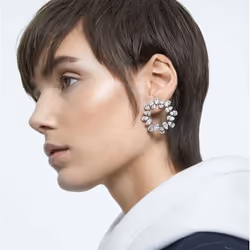 Swarovski 5601509 orecchino Orecchini a perno Metallo Argento, Bianco - Vista aggiuntiva 4