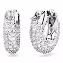 Swarovski Dextera hoop Orecchini a cerchio Metallo Bianco - Vista aggiuntiva 4
