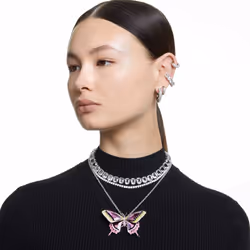 Swarovski Dextera hoop Orecchini a cerchio Metallo Bianco - Vista aggiuntiva 6