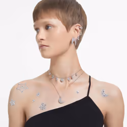 Swarovski Dextera hoop Orecchini a cerchio Metallo Bianco - Vista aggiuntiva 7