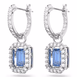 Swarovski 5619500 orecchino Orecchini a clip Metallo Blu, Argento - Vista aggiuntiva 4