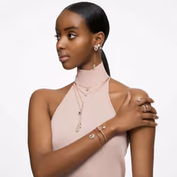 Swarovski Una Angelic Orecchini a perno Metallo Rose Gold, Bianco - Vista aggiuntiva 5