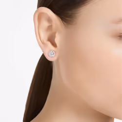 Swarovski Una Angelic Orecchini a perno Metallo Rose Gold, Bianco - Vista aggiuntiva 6