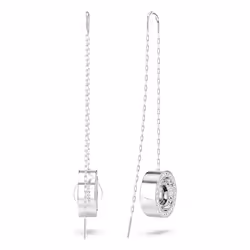 Swarovski 5636435 orecchino Orecchini a cerchio Metallo Argento, Bianco - Vista aggiuntiva 4
