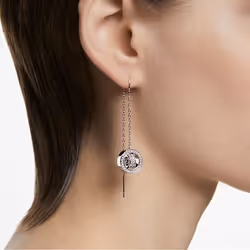 Swarovski 5636435 orecchino Orecchini a cerchio Metallo Argento, Bianco - Vista aggiuntiva 5
