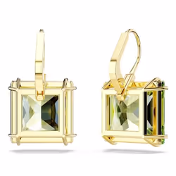 Swarovski 5636564 orecchino Orecchini a clip Metallo Oro, Verde - Vista aggiuntiva 4