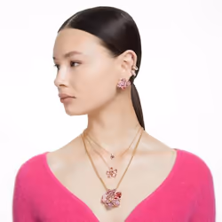 Swarovski 5639133 orecchino Orecchini a perno Metallo Oro, Rosso - Vista aggiuntiva 7
