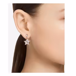 Swarovski 5645466 orecchino Orecchini a perno Metallo Oro, Bianco - Vista aggiuntiva 4