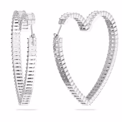 Swarovski Matrix Orecchini a cerchio Metallo Bianco - Vista aggiuntiva 4