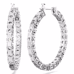 Swarovski 5647715 orecchino Orecchini a clip Metallo Argento, Bianco - Vista aggiuntiva 4