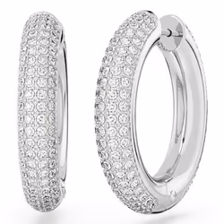 Swarovski 5651392 orecchino Orecchini a clip Metallo Argento, Bianco - Vista aggiuntiva 4