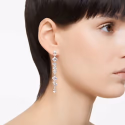 Swarovski 5661687 orecchino Orecchini a perno Metallo Argento, Bianco - Vista aggiuntiva 5